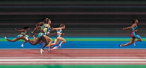 Marion Jones winning 100m at Sydney Olympics